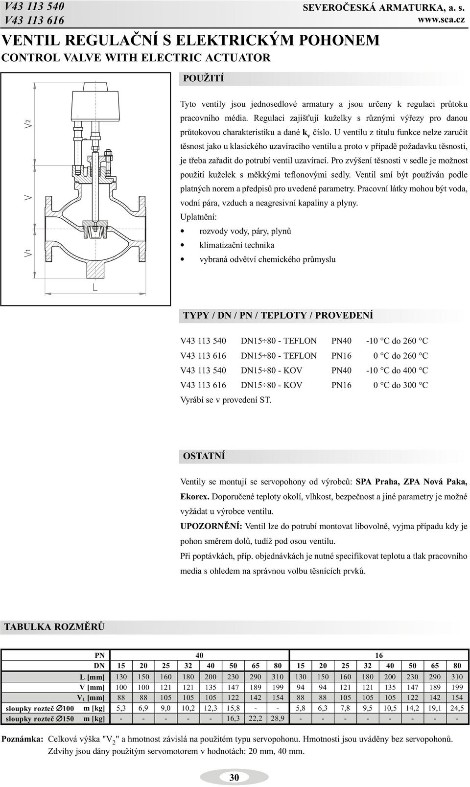 U ventilu z titulu funkce nelze zaruèit tìsnost jako u klasického uzavíracího ventilu a proto v pøípadì požadavku tìsnosti, je tøeba zaøadit do potrubí ventil uzavírací.