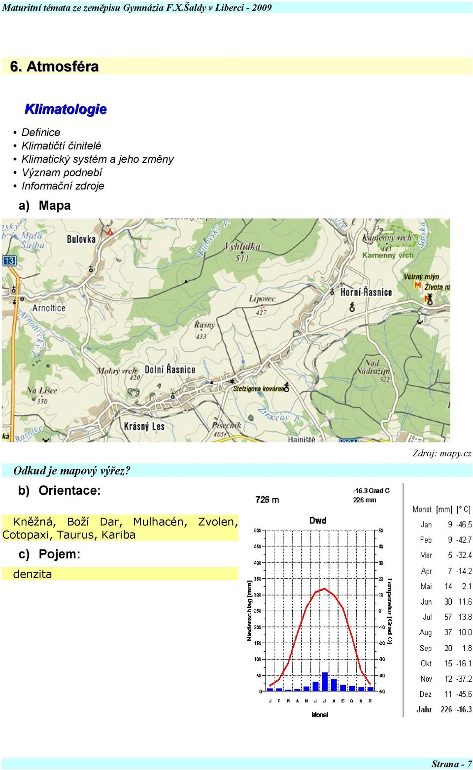 zdroje a) Mapa Zdroj: mapy.cz Odkud je mapový výřez?