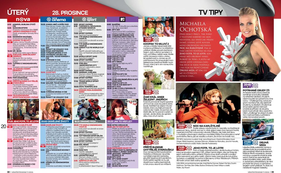 komedie (2007) 11:20 KDOPAK TO MLUVÍ 2 Rodina Johna Travolty a Kirstie Alley se rozrůstá! Malý Mikey dostal sestřičku a náhle se cítí odstrkovaný... Americká komedie (1990). 12:40 MR.