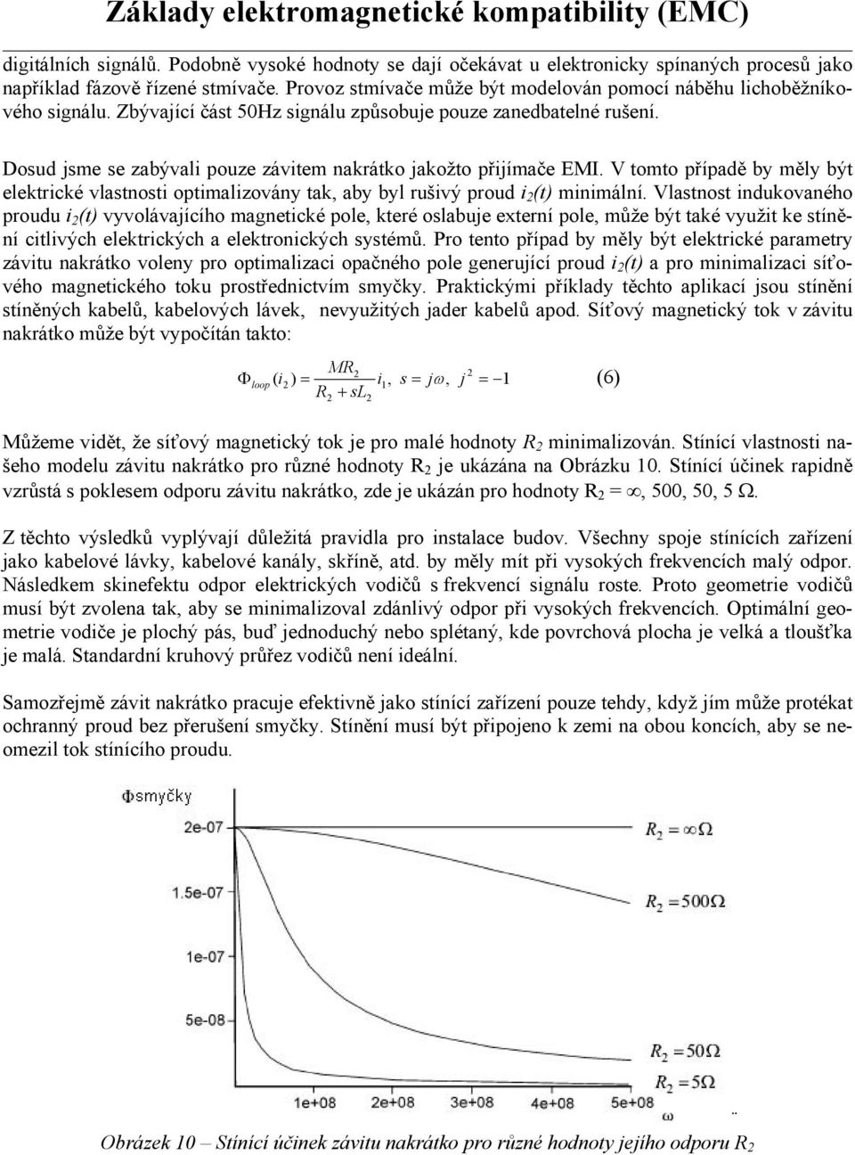 Dosud jsme se zabývali pouze závitem nakrátko jakožto přijímače EMI. V tomto případě by měly být elektrické vlastnosti optimalizovány tak, aby byl rušivý proud i 2 (t) minimální.