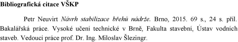 Vysoké učení technické v Brně, Fakulta stavební, Ústav