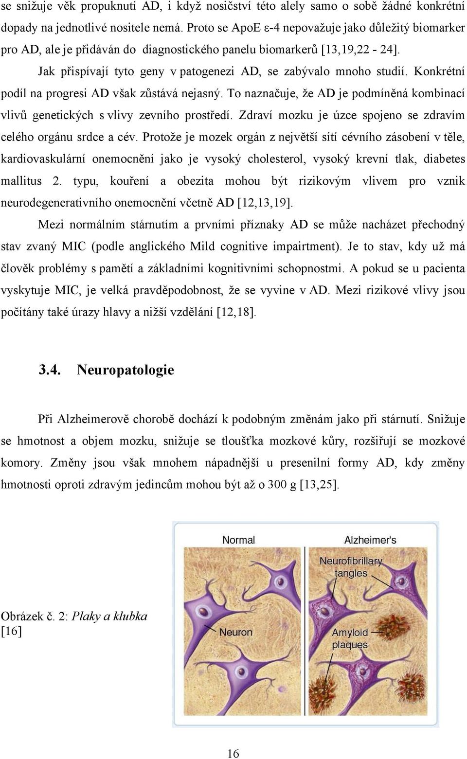 Konkrétní podíl na progresi AD však zůstává nejasný. To naznačuje, že AD je podmíněná kombinací vlivů genetických s vlivy zevního prostředí.