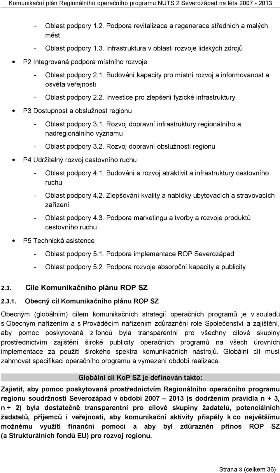 Budování kapacity pro místní rozvoj a informovanost a osvěta veřejnosti - Oblast podpory 2.2. Investice pro zlepšení fyzické infrastruktury P3 Dostupnost a obslužnost regionu - Oblast podpory 3.1.