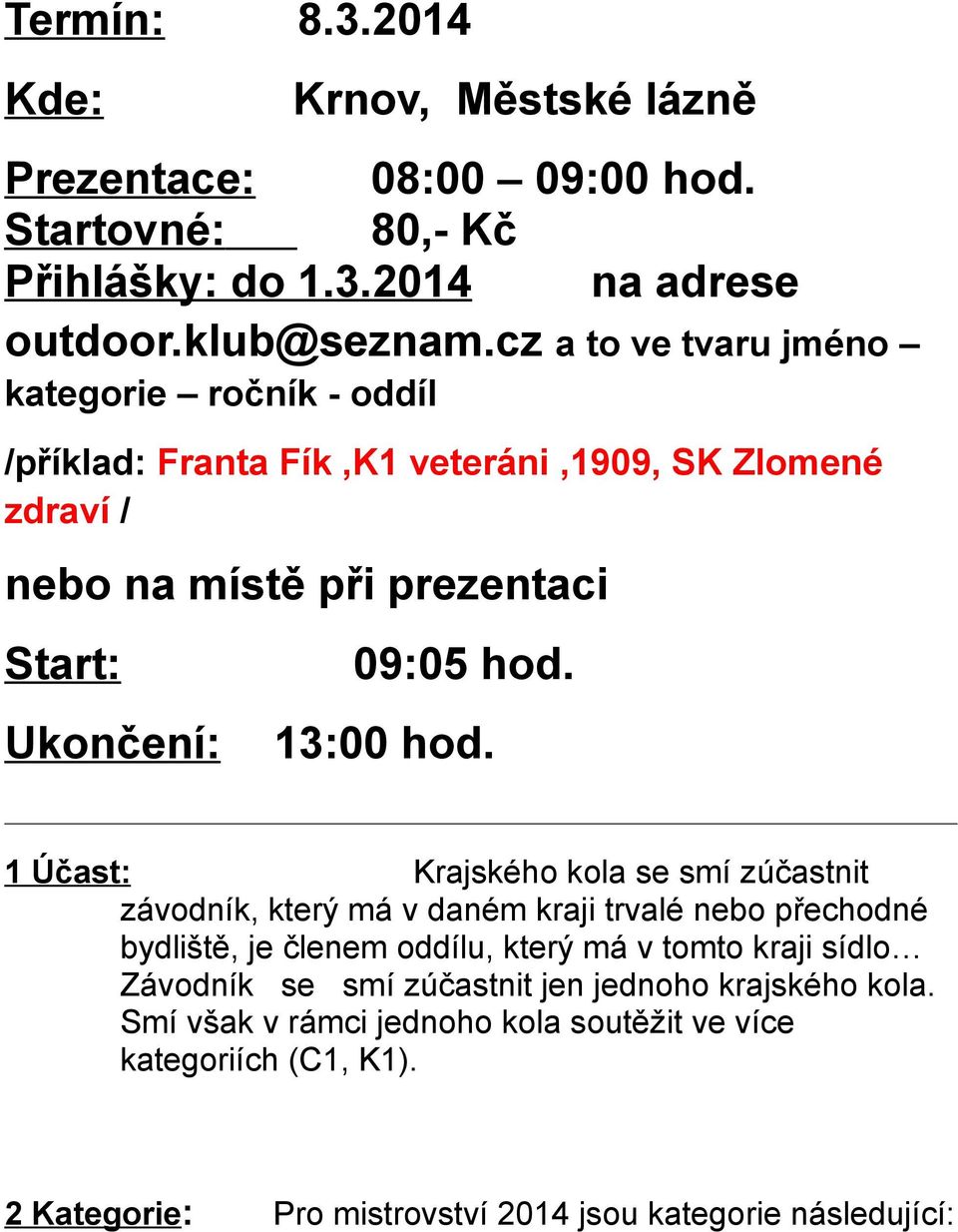 Ukončení: 13:00 hod.