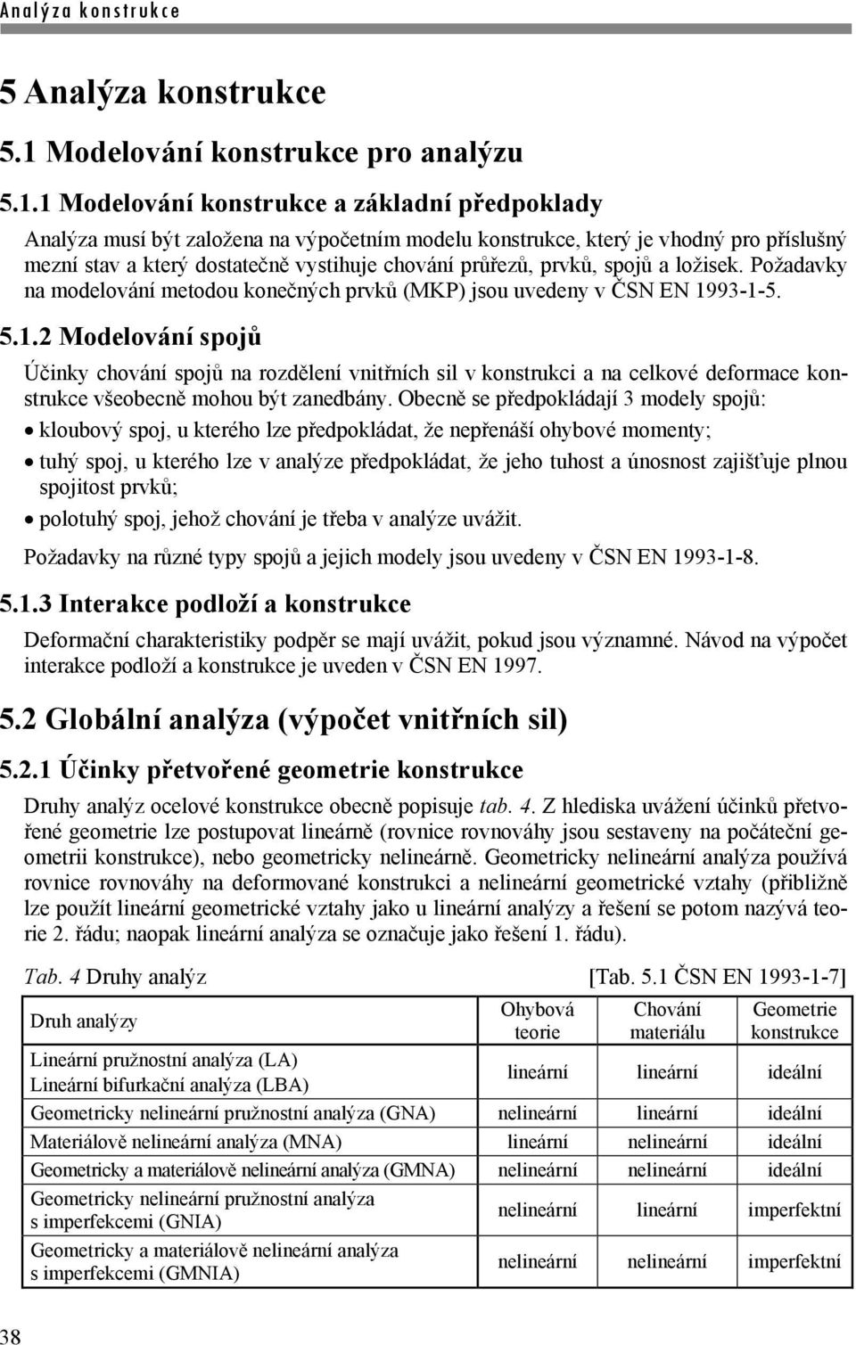 1 Modelování konstrukce a ákladní předpoklad Analýa musí být aložena na výpočetním modelu konstrukce, který je vhodný pro příslušný mení stav a který dostatečně vstihuje chování průřeů, prvků, spojů