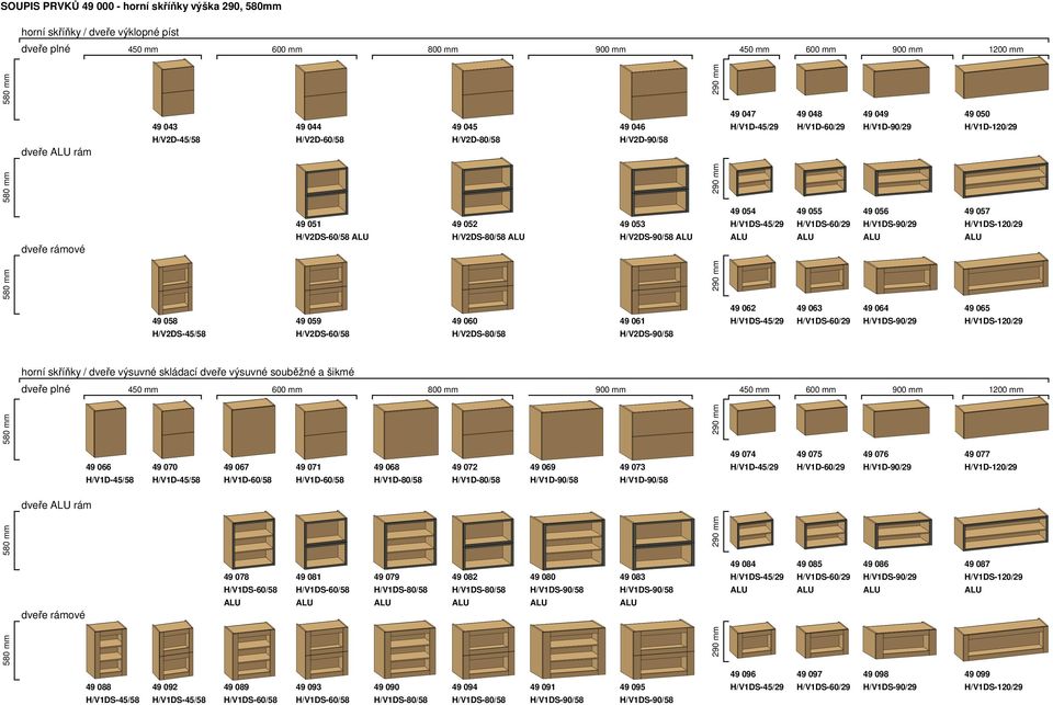 H/V1DS-45/29 H/V1DS-60/29 H/V1DS-90/29 H/V1DS-120/29 H/V2DS-60/58 ALU H/V2DS-80/58 ALU H/V2DS-90/58 ALU ALU ALU ALU ALU 49 062 49 063 49 064 49 065 49 058 49 059 49 060 49 061 H/V1DS-45/29