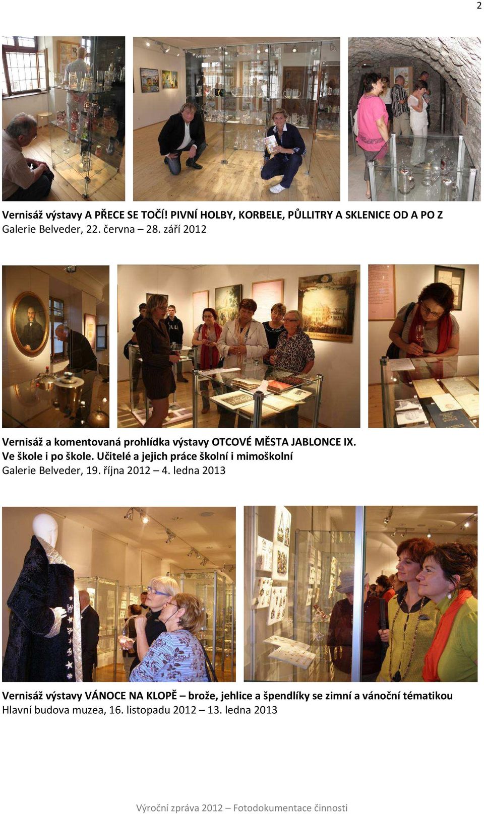 Učitelé a jejich práce školní i mimoškolní Galerie Belveder, 19. října 2012 4.