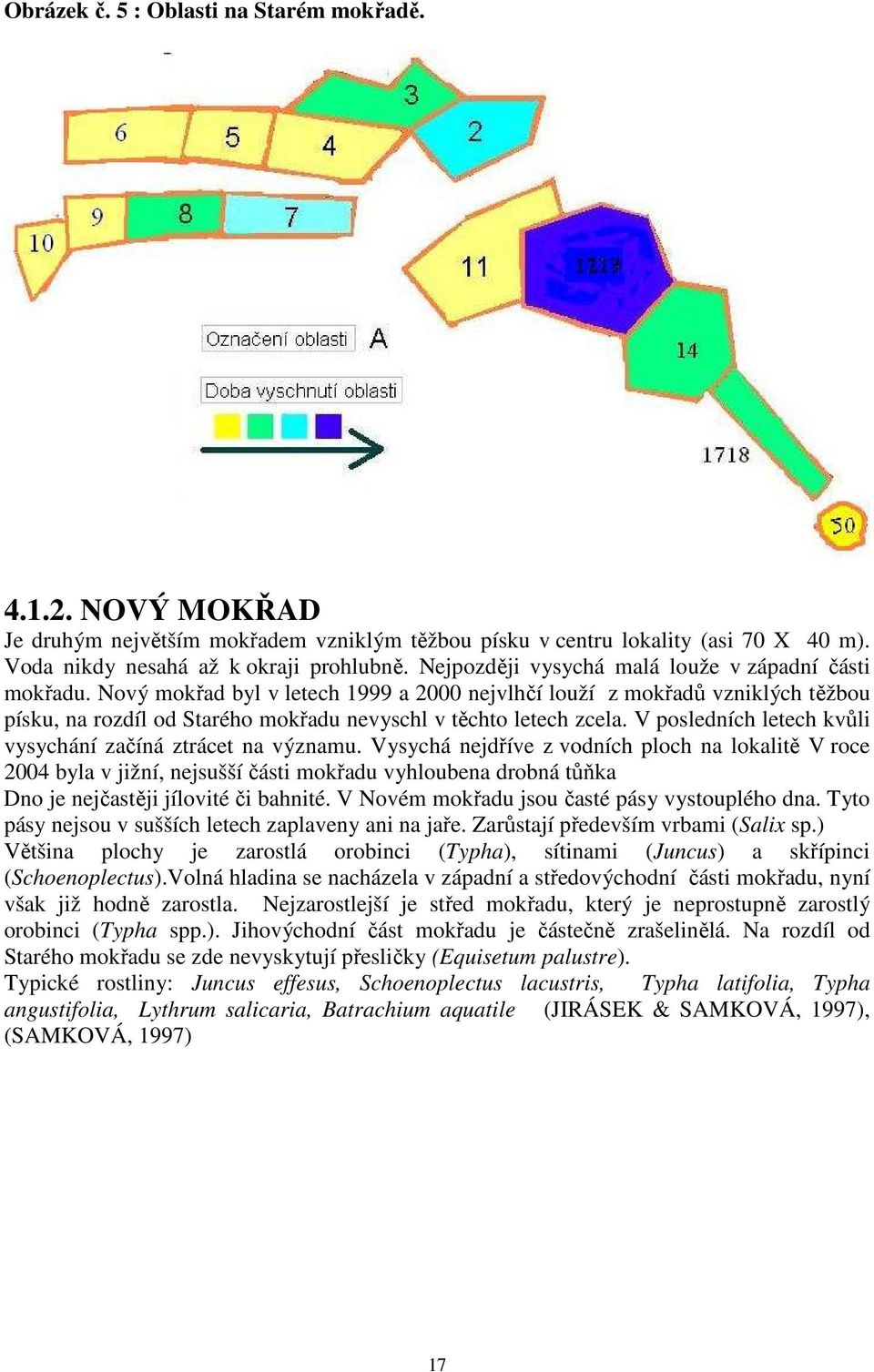 Nový mokřad byl v letech 1999 a 2000 nejvlhčí louží z mokřadů vzniklých těžbou písku, na rozdíl od Starého mokřadu nevyschl v těchto letech zcela.