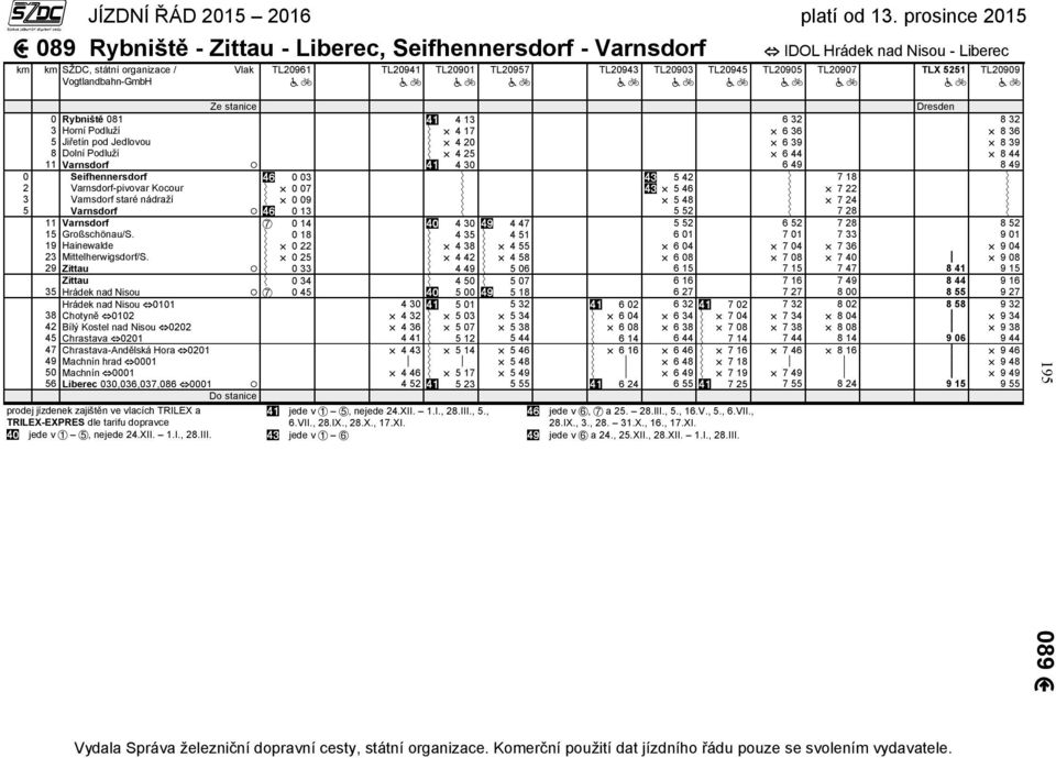 Kocour 0 07 5 46 7 22 3 Varnsdorf staré nádraží 0 09 5 48 7 24 5 Varnsdorf 0 13 5 52 7 28 11 Varnsdorf 0 14 4 30 4 47 5 52 6 52 7 28 8 52 15 Großschönau/S.