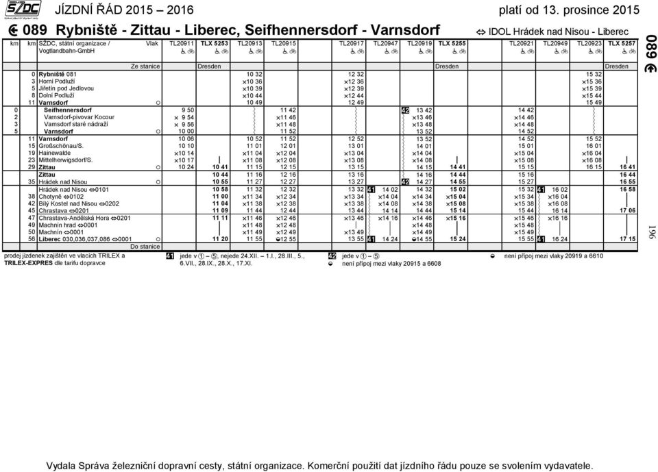 Varnsdorf staré nádraží 9 56 11 48 13 48 14 48 5 Varnsdorf 10 00 11 52 13 52 14 52 11 Varnsdorf 10 06 10 52 11 52 12 52 13 52 14 52 15 52 15 Großschönau/S.
