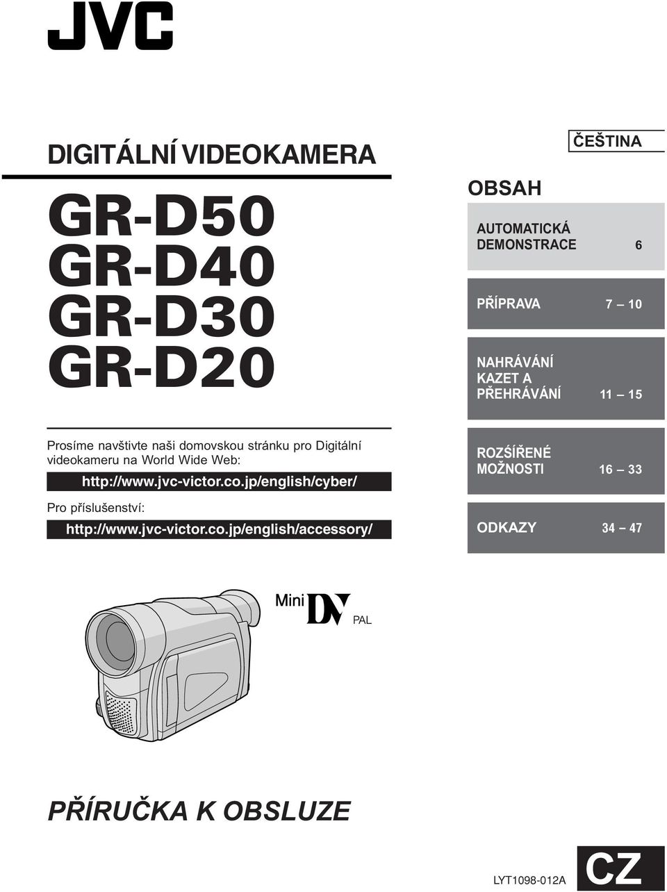 videokameru na World Wide Web: http://www.jvc-victor.co.