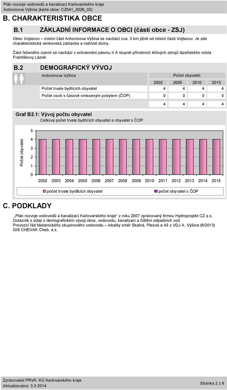 Část řešeného území se nachází v ochranném pásmu II A stupně přírodních léčivých zdrojů lázeňského místa Františkovy Lázně. B.