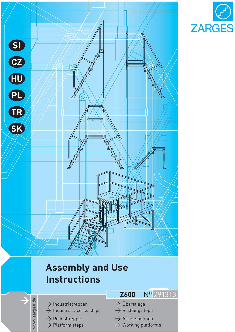 Industrietreppen w Industrial access steps w