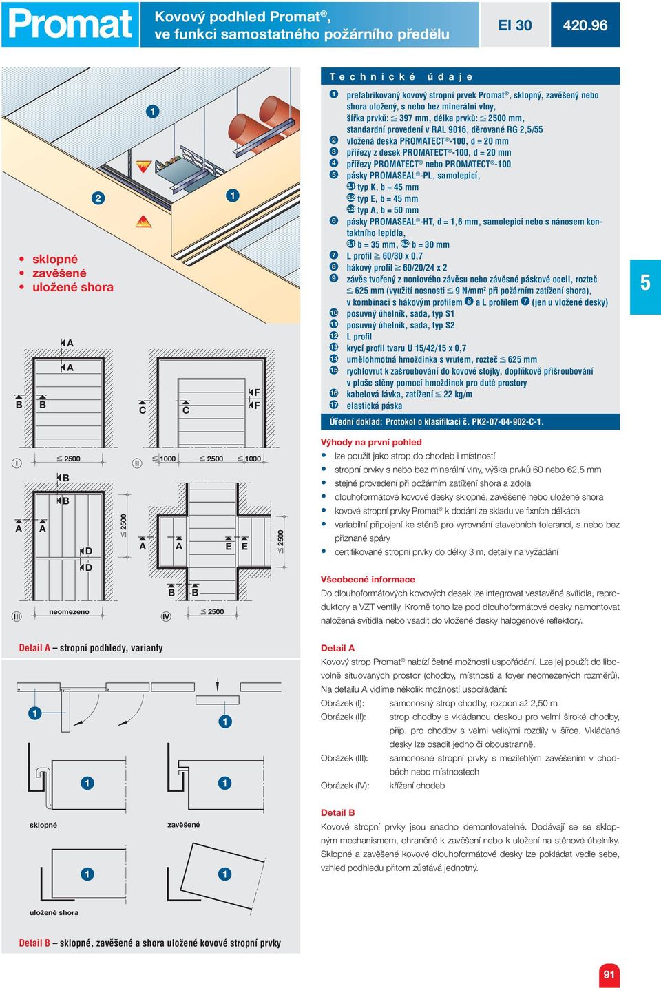 deska PROMATET -00, d = 0 mm přířezy z desek PROMATET -00, d = 0 mm přířezy PROMATET nebo PROMATET -00 pásky PROMASEAL -PL, samolepicí,. typ K, b = mm. typ E, b = mm.