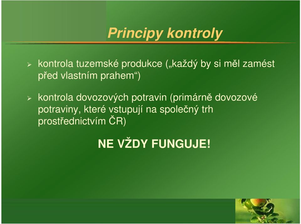 dovozových potravin (primárně dovozové potraviny,