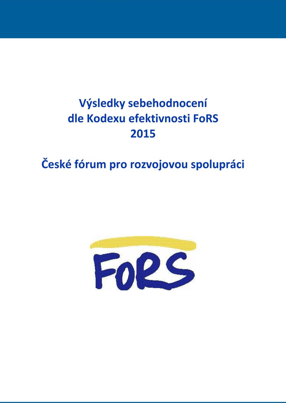 FoRS 2015 České fórum