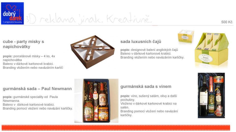 Branding vlo ením nebo navázáním gurmánská sada Paul Newmann popis: gurmánské speciality od Paula Newmanna.