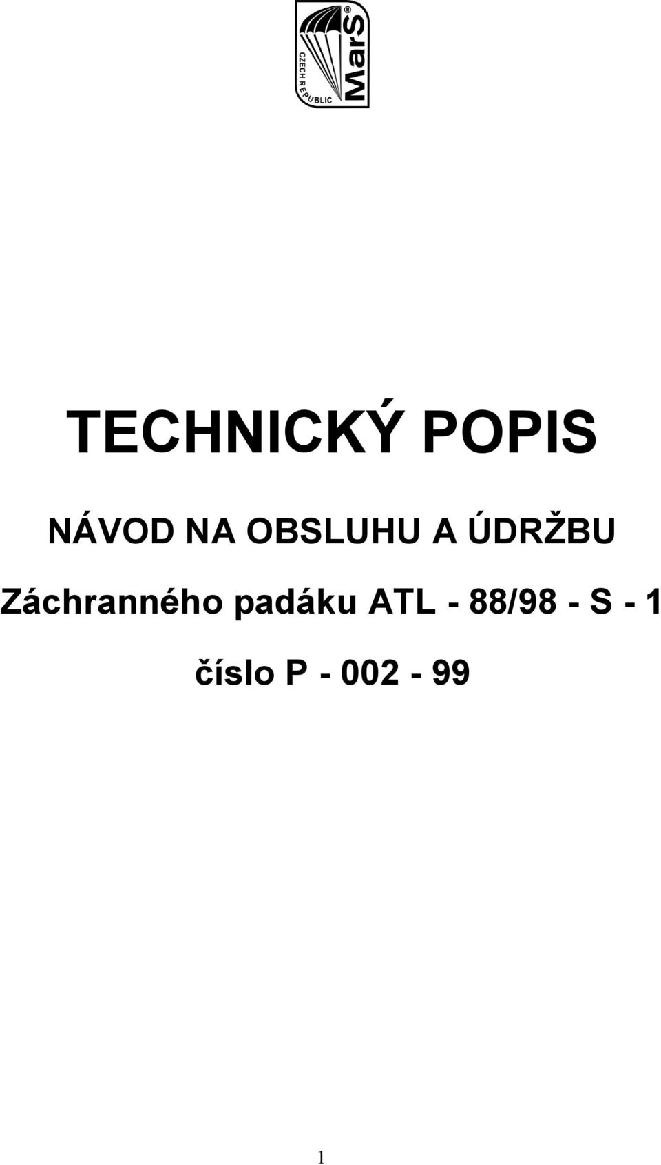 Záchranného padáku ATL -