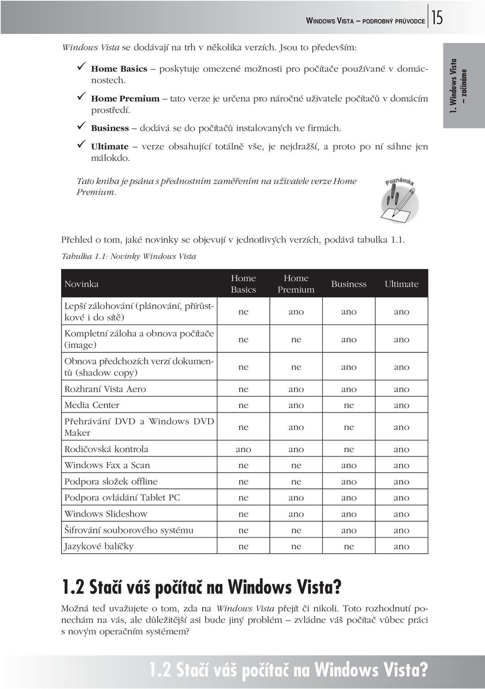 ü Ultimate verze obsahující totálně vše, je nejdražší, a proto po ní sáhne jen málokdo. Tato kniha je psána s přednostním zaměřením na uživatele verze Home Premium.