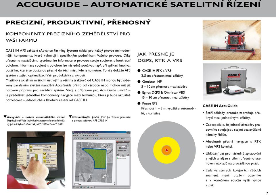 Informace spojené s polohou lze následně používat např. při aplikaci hnojiva, postřiku, které se dostanou přesně do těch míst, kde je to nutné.