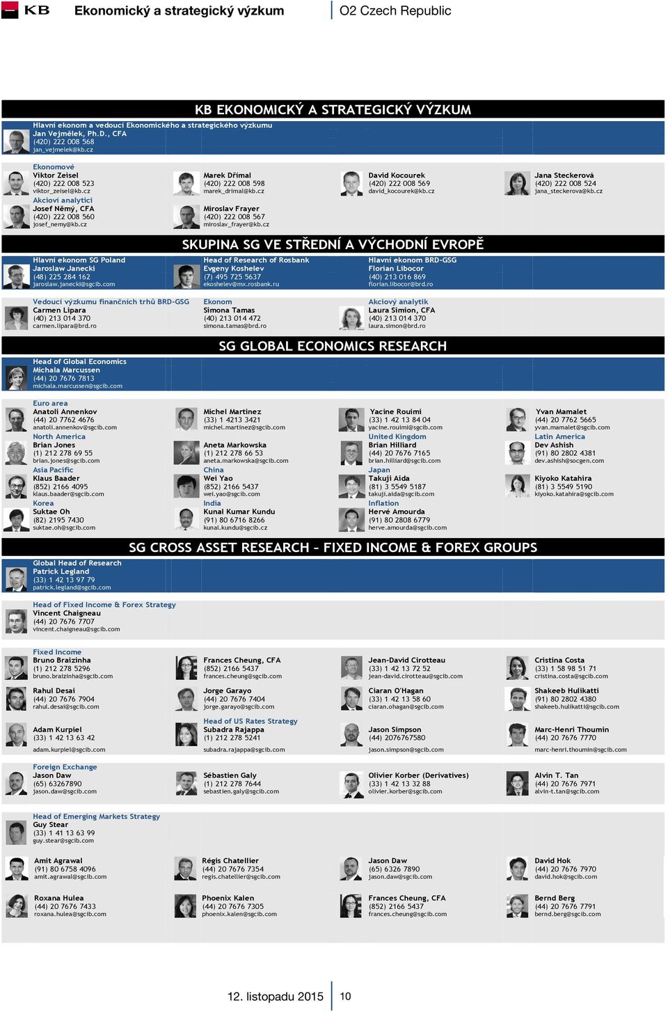 cz marek_drimal@kb.cz david_kocourek@kb.cz jana_steckerova@kb.cz Akcioví analytici Josef Němý, CFA Miroslav Frayer (42) 222 8 56 (42) 222 8 567 josef_nemy@kb.cz miroslav_frayer@kb.