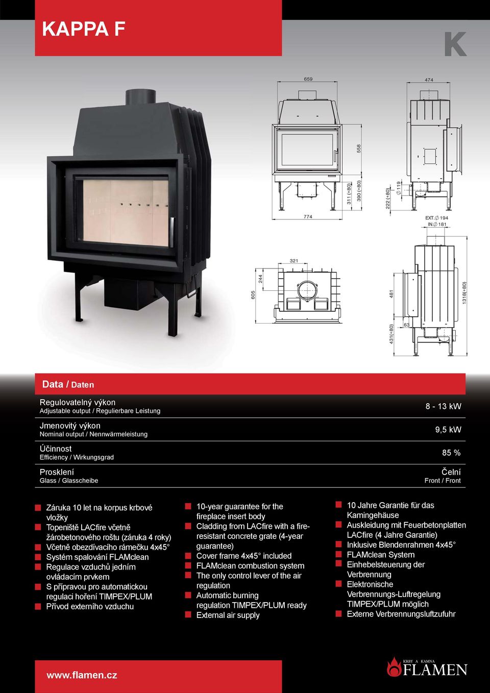 (záruka 4 roky) Cladding from LACfire with a