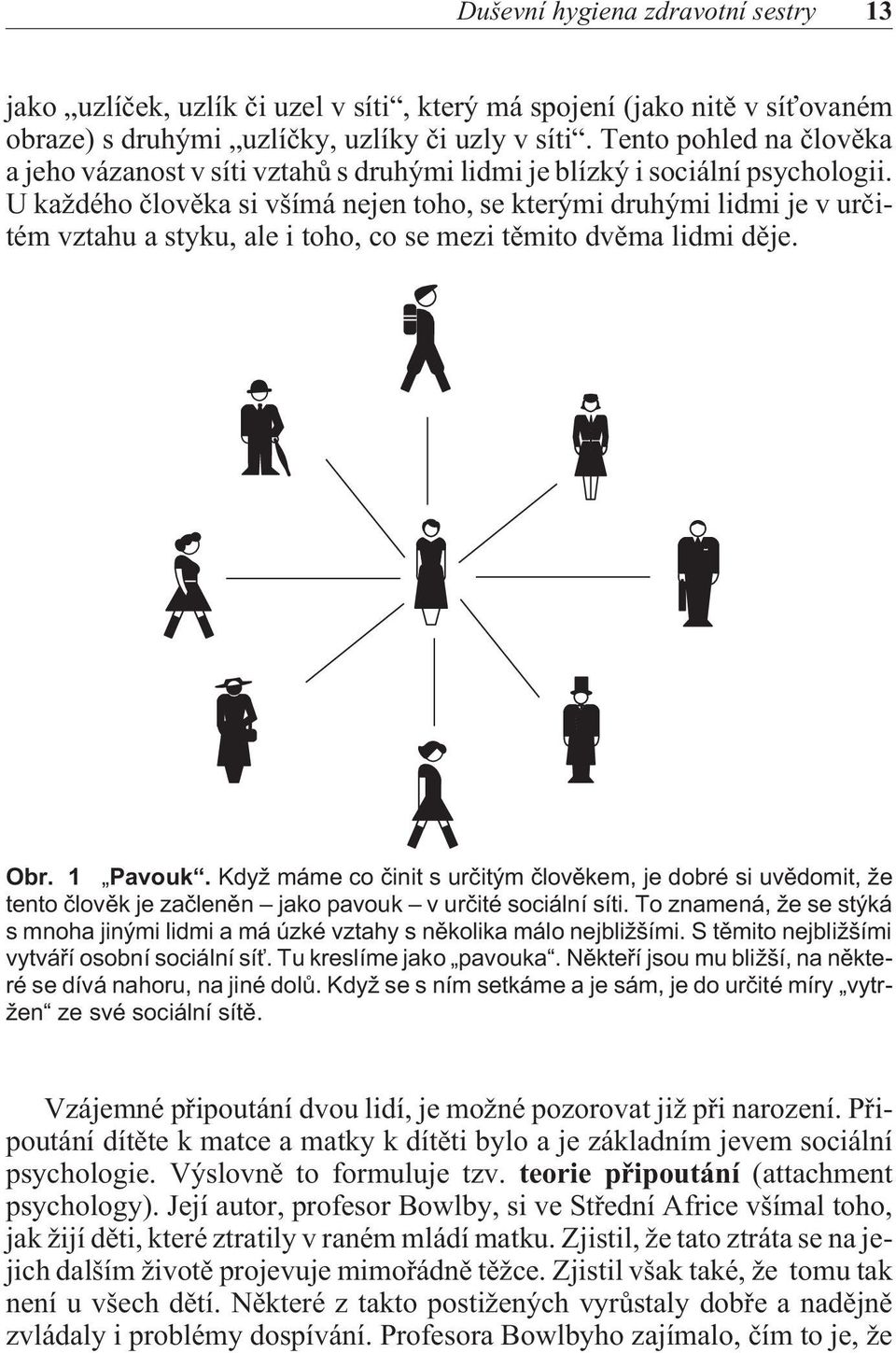 U každého èlovìka si všímá nejen toho, se kterými druhými lidmi je v urèitém vztahu a styku, ale i toho, co se mezi tìmito dvìma lidmi dìje. Obr. 1 Pavouk.