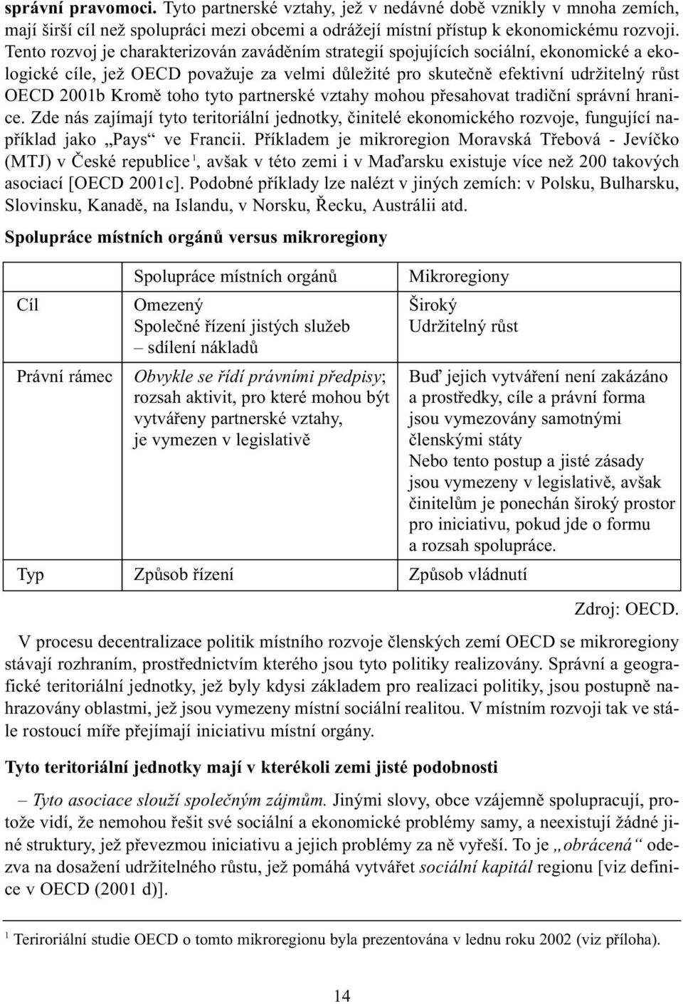 toho tyto partnerské vztahy mohou pøesahovat tradièní správní hranice. Zde nás zajímají tyto teritoriální jednotky, èinitelé ekonomického rozvoje, fungující napøíklad jako Pays ve Francii.