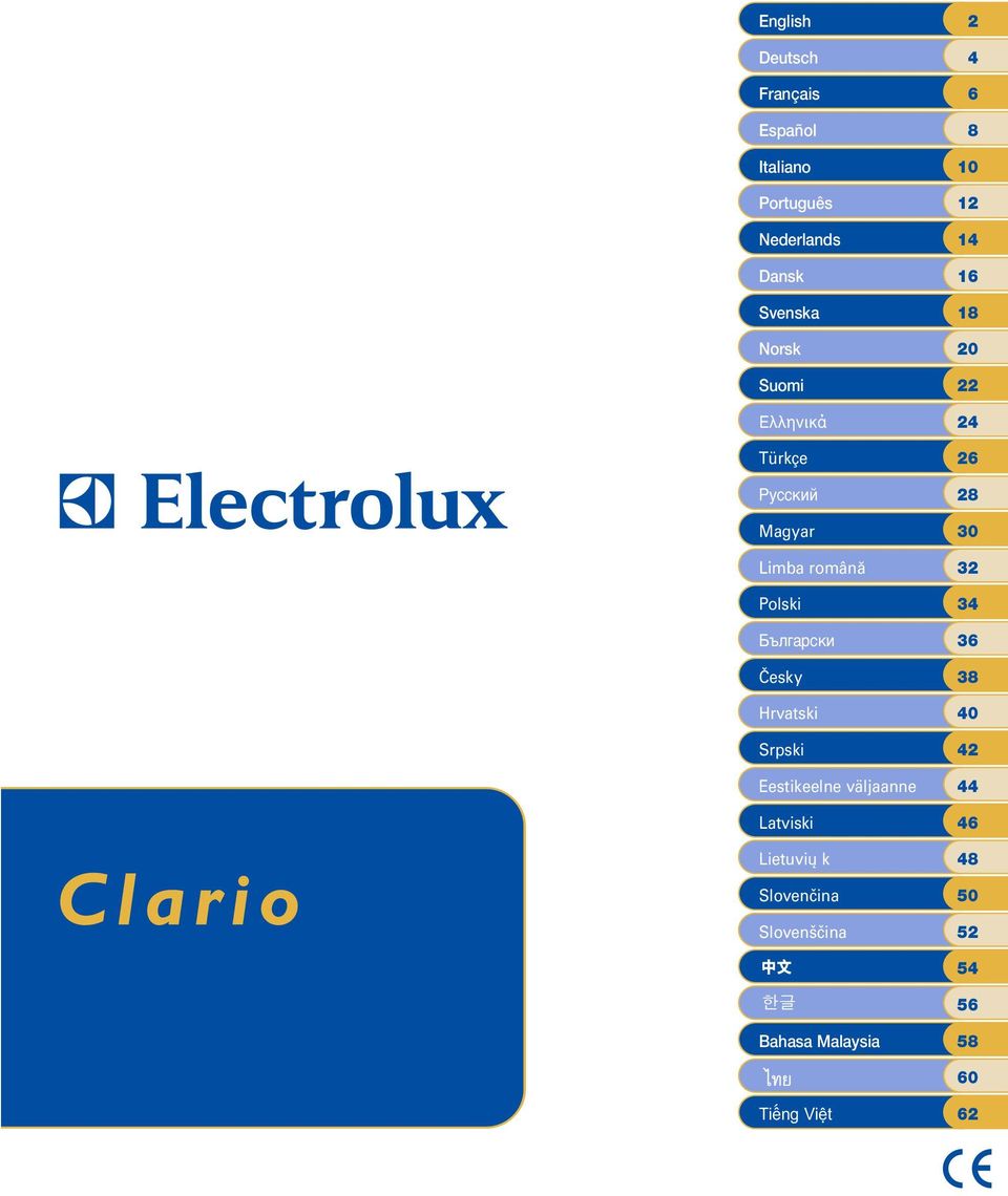 32 Polski 34 Български 36 Česky 38 Hrvatski 40 Srpski 42 Eestikeelne väljaanne 44