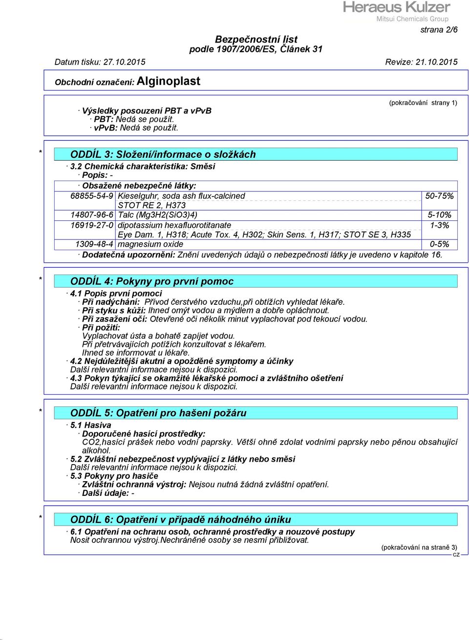 hexafluorotitanate 1-3% Eye Dam. 1, H318; Acute Tox. 4, H302; Skin Sens.