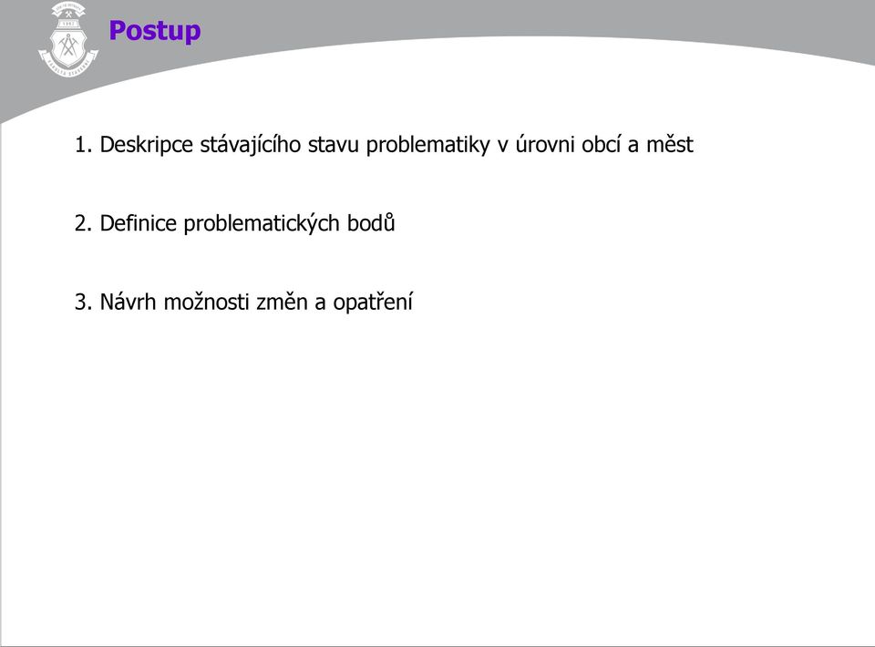 problematiky v úrovni obcí a měst