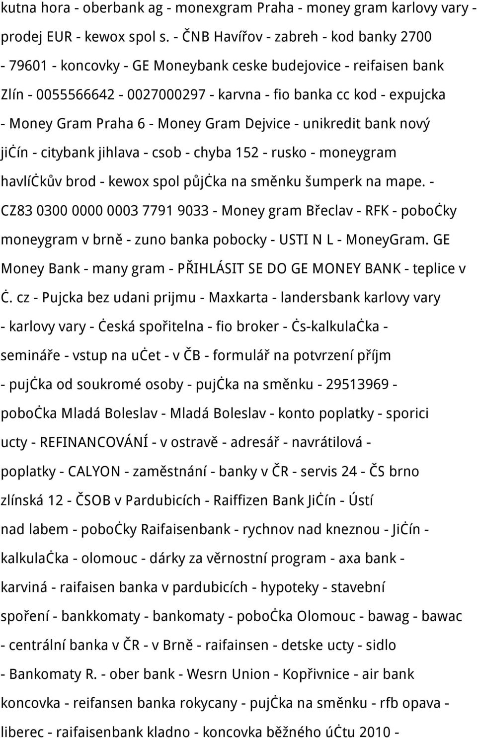 Money Gram Dejvice - unikredit bank nový jičín - citybank jihlava - csob - chyba 152 - rusko - moneygram havlíčkův brod - kewox spol půjčka na směnku šumperk na mape.