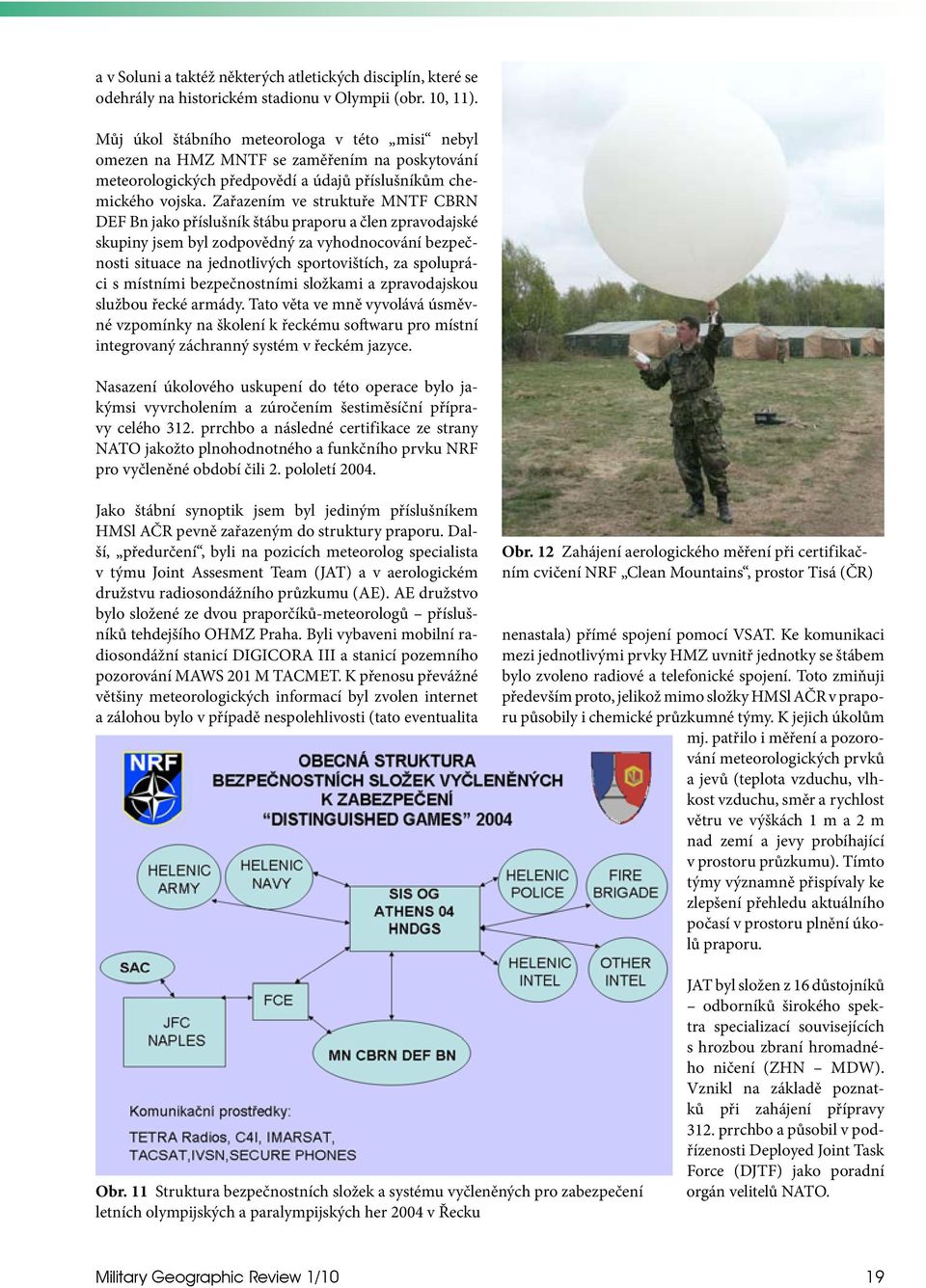 Zařazením ve struktuře MNTF CBRN DEF Bn jako příslušník štábu praporu a člen zpravodajské skupiny jsem byl zodpovědný za vyhodnocování bezpečnosti situace na jednotlivých sportovištích, za spolupráci