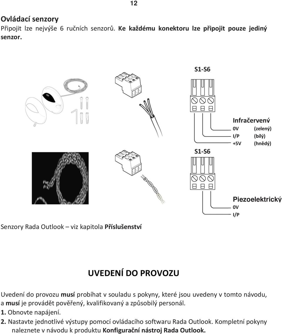 PROVOZU Uvedení do provozu musí probíhat v souladu s pokyny, které jsou uvedeny v tomto návodu, a musí je provádět pověřený, kvalifikovaný a