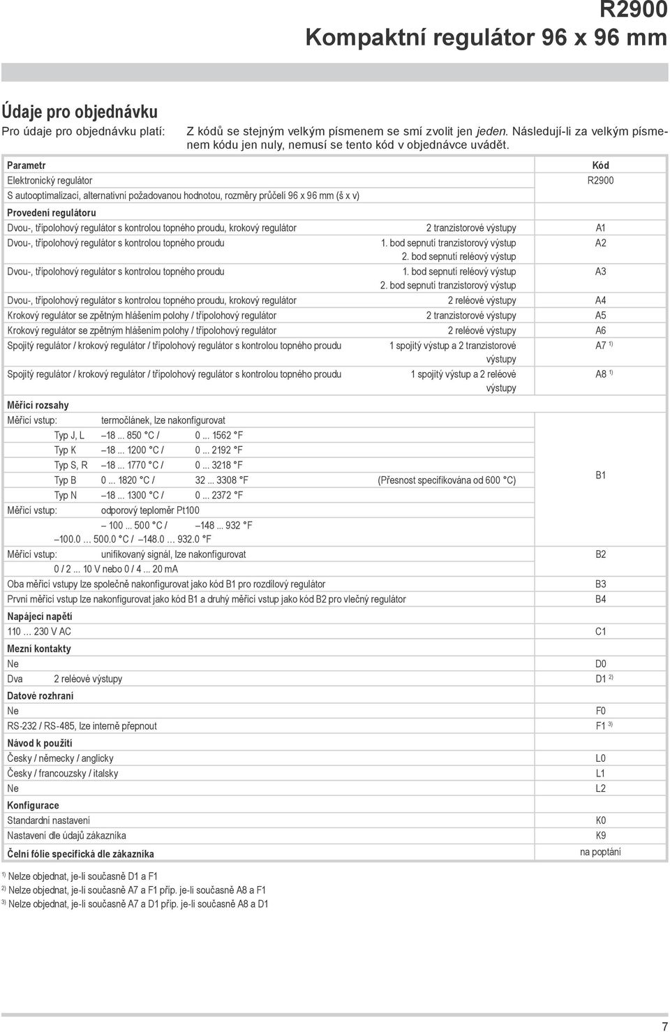 krokový regulátor 2 tranzistorové výstupy A1 Dvou-, třípolohový regulátor s kontrolou topného proudu 1. bod sepnutí tranzistorový výstup A2 2.