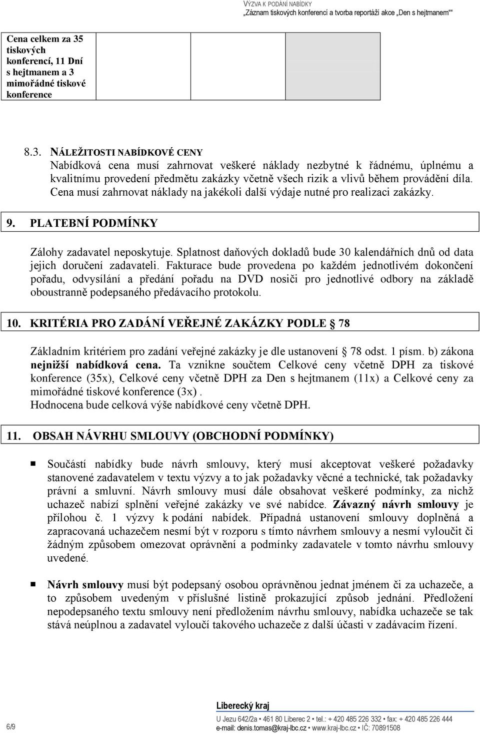 mimořádné tiskové konference 8.3.