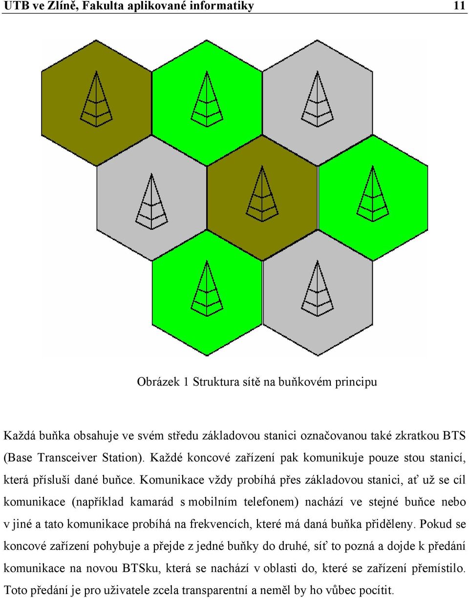 Komunikace vždy probíhá přes základovou stanici, ať už se cíl komunikace (například kamarád s mobilním telefonem) nachází ve stejné buňce nebo v jiné a tato komunikace probíhá na frekvencích,