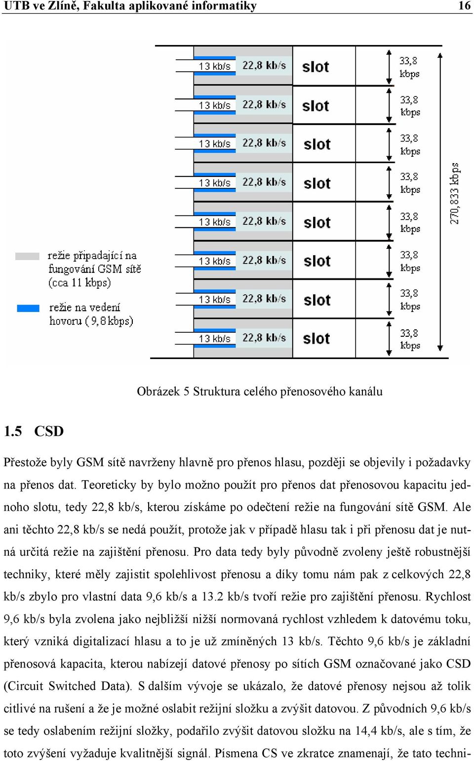 Teoreticky by bylo možno použít pro přenos dat přenosovou kapacitu jednoho slotu, tedy 22,8 kb/s, kterou získáme po odečtení režie na fungování sítě GSM.