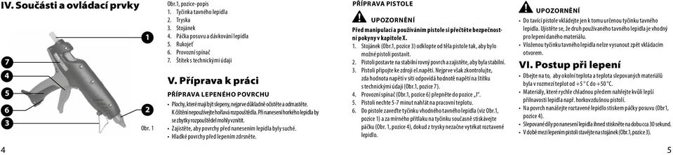 Při nanesení horkého lepidla by se zbytky rozpouštědel mohly vznítit. Zajistěte, aby povrchy před nanesením lepidla byly suché. Hladké povrchy před lepením zdrsněte.