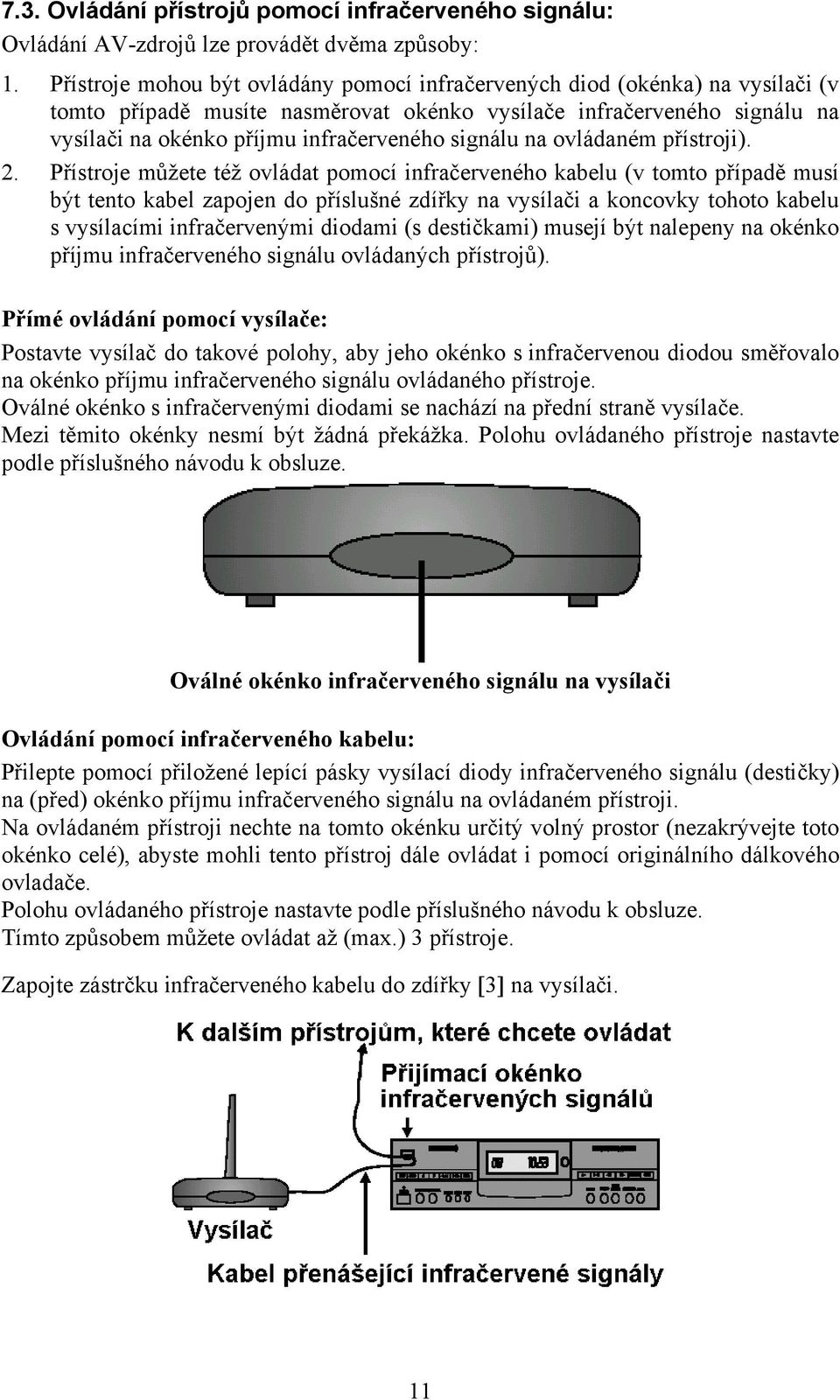 signálu na ovládaném přístroji). 2.