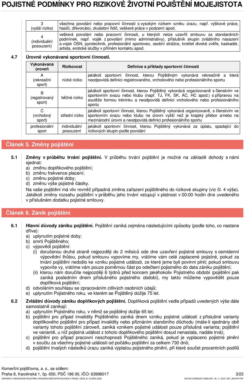 voják z povolání (mimo administrativy), příslušník skupin zvláštního nasazení a vojsk OSN, pyrotechnik, profesionální sportovec, osobní strážce, krotitel divoké zvěře, kaskadér, artista, erotické