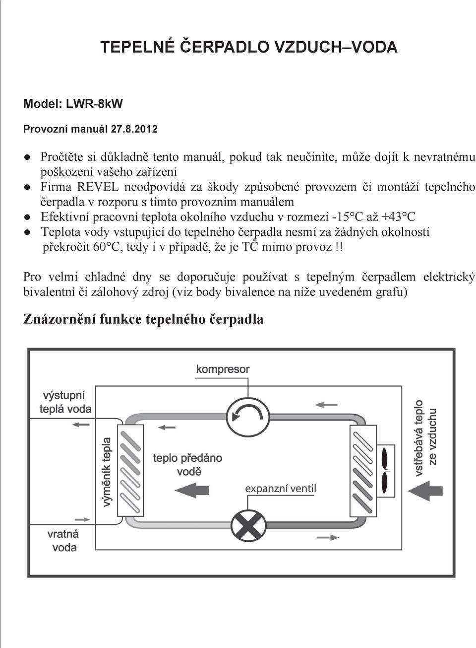 2012 Pro t te si d kladn tento manuál, pokud tak neu iníte, m že dojít k nevratnému poškození vašeho za ízení Firma REVEL neodpovídá za škody zp sobené provozem i