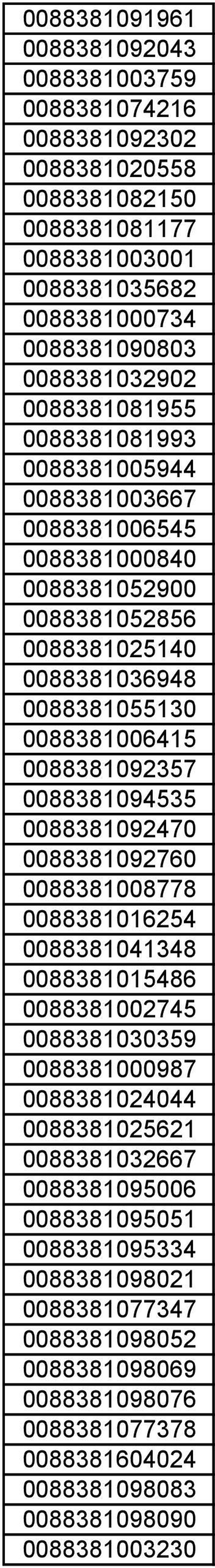 0088381094535 0088381092470 0088381092760 0088381008778 0088381016254 0088381041348 0088381015486 0088381002745 0088381030359 0088381000987 0088381024044 0088381025621 0088381032667