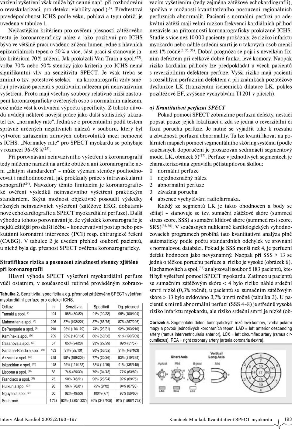 Nejčastějším kritériem pro ověření přesnosti zátěžového testu je koronarografický nález a jako pozitivní pro ICHS bývá ve většině prací uváděno zúžení lumen jedné z hlavních epikardiálních tepen o 50