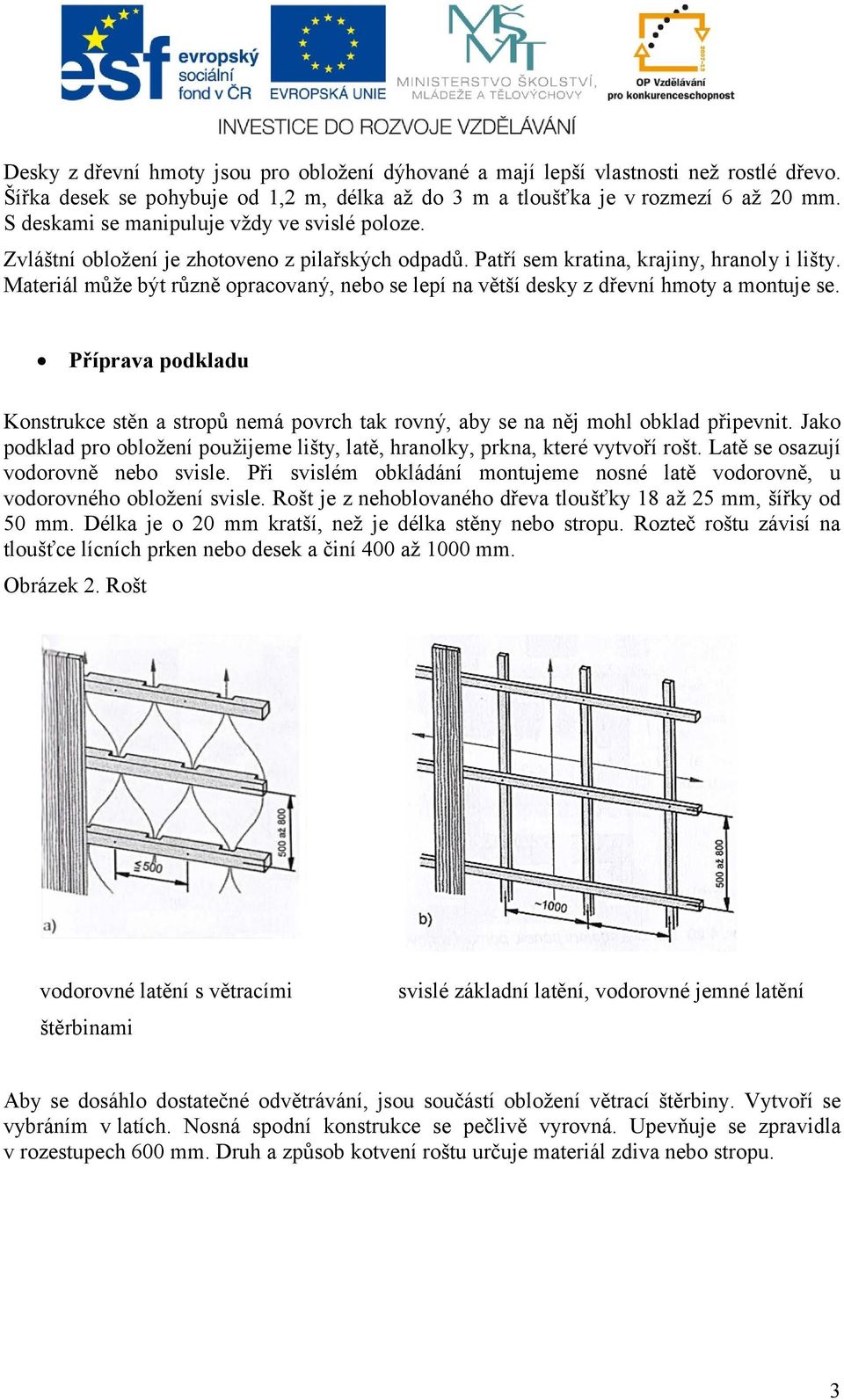 Materiál může být různě opracovaný, nebo se lepí na větší desky z dřevní hmoty a montuje se. Příprava podkladu Konstrukce stěn a stropů nemá povrch tak rovný, aby se na něj mohl obklad připevnit.