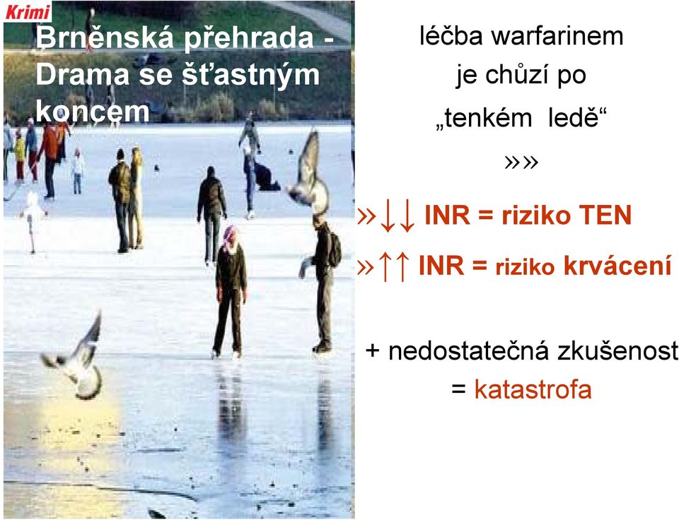 tenkém ledě»»» INR = riziko TEN» INR =