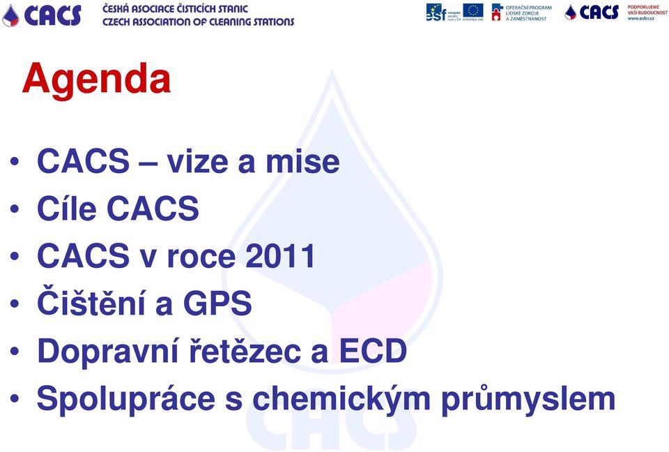 a GPS Dopravnířetězec a ECD