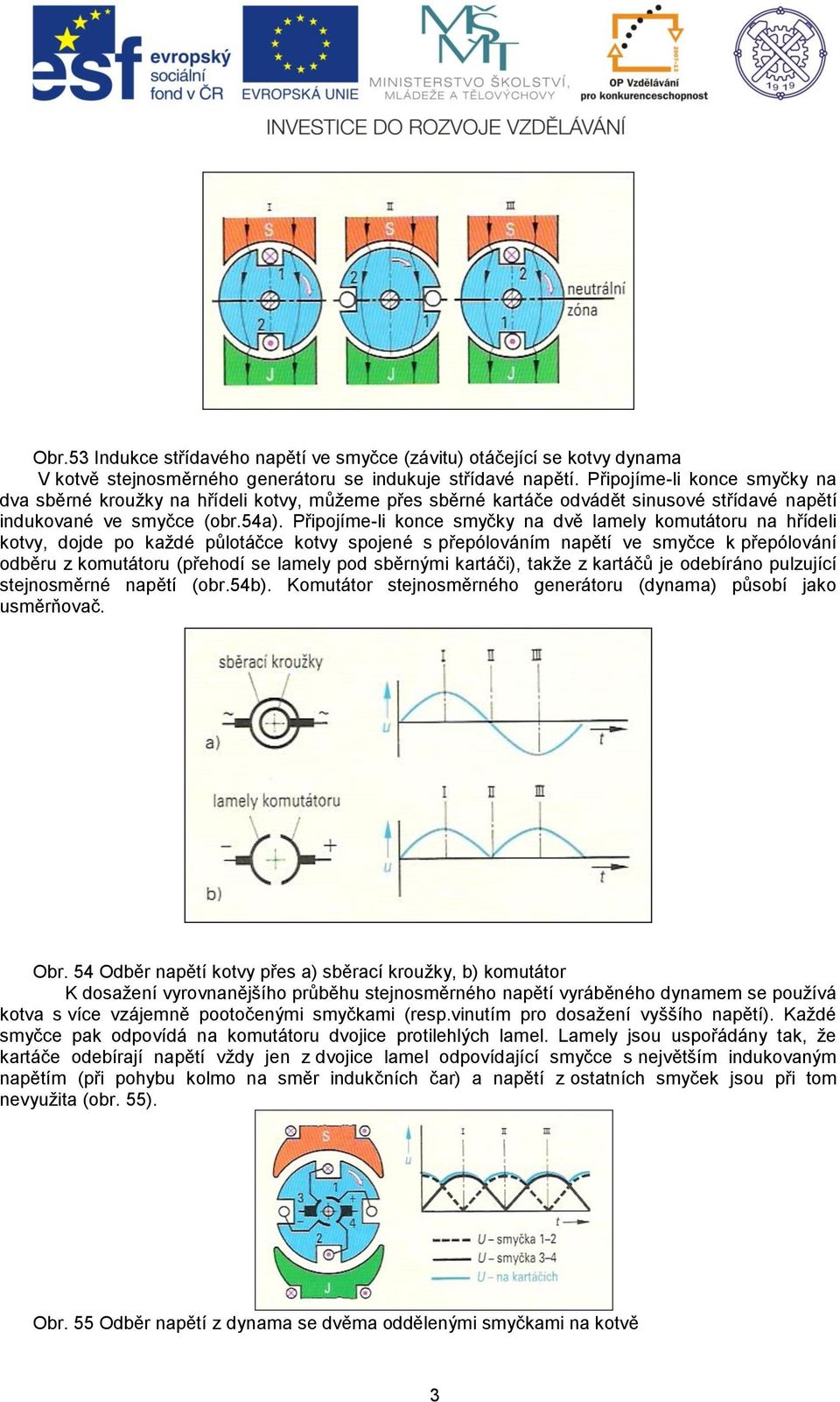 54b). Kmtát stjsměéh gát (dym) půsb jk směňvč. Ob. 54 Odbě pět ktvy přs ) sběc kžky, b) kmtát K dsž vyvějšh půběh stjsměéh pět vyáběéh dymm s pžvá ktv s vc vzájmě ptčými smyčkmi (sp.