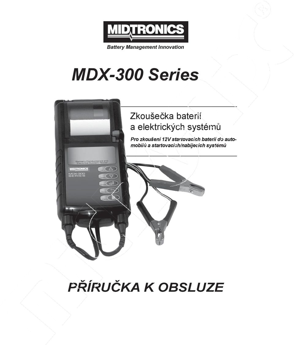 zkoušení 12V startovacích baterií do automobilů