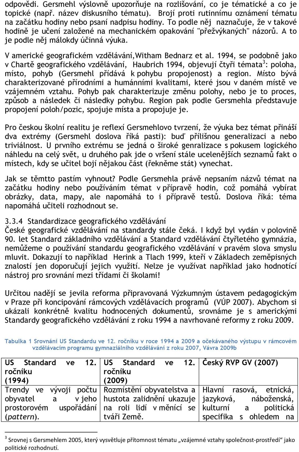 A to je podle něj málokdy účinná výuka. V americké geografickém vzdělávání,witham Bednarz et al.